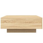 vidaXL Table basse avec lumières LED chêne sonoma 80x80x31 cm