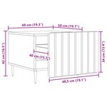 vidaXL Table basse Blanc brillant 49 x 50 x 42 cm Bois d'ingénierie