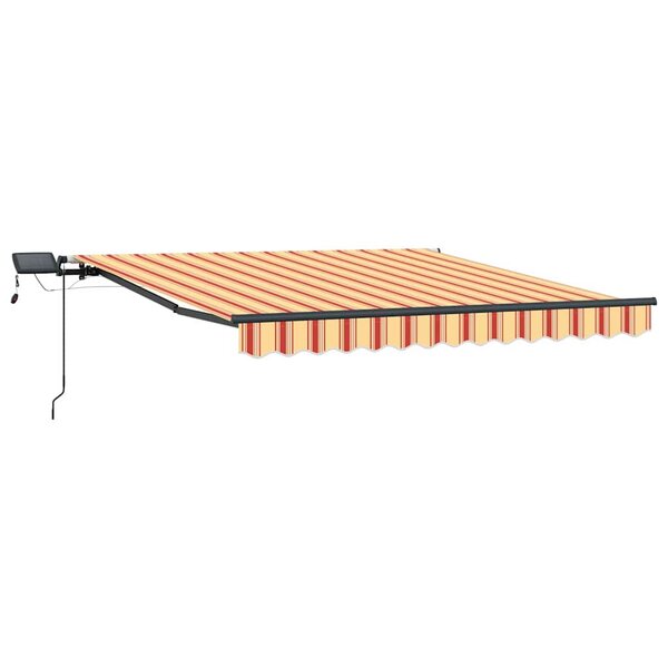 vidaXL Auvent Rétractable jaune et orange 300 x 250 cm tissu