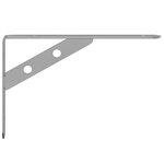 vidaXL Supports d'étagères 4 Pièces 20x2 5x14 cm argenté acier inoxydable