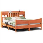 vidaXL Cadre de lit sans matelas cire marron 200x200cm bois pin massif