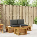 vidaXL Ensemble de canapés d'extérieur Naturel et Anthracite