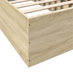 vidaXL Cadre de lit chêne sonoma 90x200 cm bois d'ingénierie