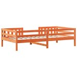 vidaXL Cadre de lit sans matelas cire marron 90x200 cm bois pin massif