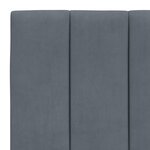 vidaXL Lit avec matelas Hanko gris foncé 80x200 cm velours