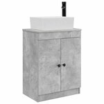 vidaXL Meuble de salle de bain avec évier Gris béton 54 x 35 x 83 cm