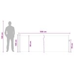 vidaXL Store latéral rétractable 500 x 100 cm Polyester Rectangulaire