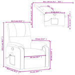 vidaXL Fauteuil inclinable de massage marron tissu microfibre