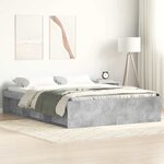 vidaXL Cadre de lit sans matelas gris béton 160x200 cm