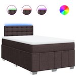 vidaXL Sommier à lattes de lit avec matelas Marron foncé 120x200 cm