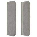 vidaXL Tête de lit avec oreilles Gris clair 147x16x78/88 cm Velours