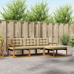 vidaXL Ensemble de canapés d'extérieur 4 pc Naturel et Beige
