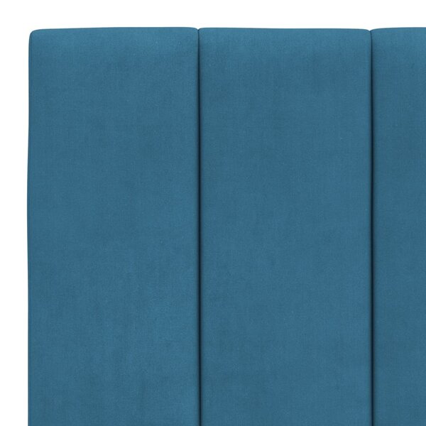 vidaXL Cadre de lit sans matelas bleu 180x200 cm velours