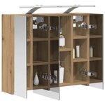 vidaXL Armoire Miroir de Salle de Bain Chêne artisan 60 x 14 5 x 50 cm