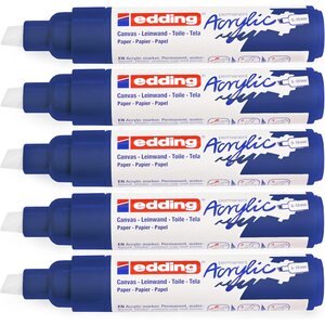 Marqueur acrylique large 5000 bleu nuit élégant 5-10 mm x 5 EDDING
