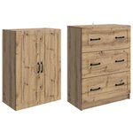 vidaXL Ensemble de Meubles 2 Pièces Chêne artisanal 66 x 34 5 x 87 cm