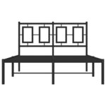 vidaXL Cadre de lit métal sans matelas avec tête de lit noir 120x200cm