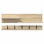vidaXL Porte-manteau mural avec étagère Chêne sonoma 90 x 15 x 36 cm
