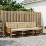 vidaXL Ensemble de canapés d'extérieur 3 pc Naturel et Beige