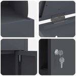 vidaXL Boîte de dépôt de colis Anthracite 44 x 35 x 59 cm Acier