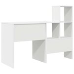 vidaXL Bureau Blanc 131 5 x 50 x 106 5 cm Bois d'ingénierie