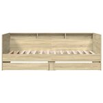 vidaXL Lit de jour et tiroirs chêne sonoma 100x200 cm bois ingénierie