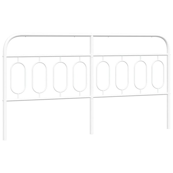 vidaXL Tête de lit métal blanc 193 cm