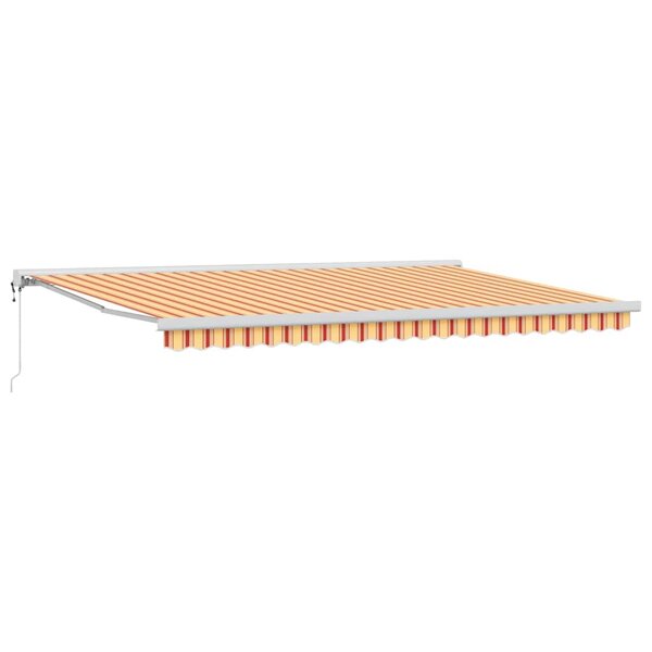 vidaXL Auvent Rétractable jaune et orange 500 × 300 cm Tissu  Métal