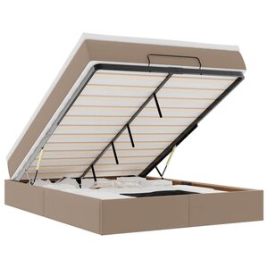 vidaXL Cadre de lit ottoman et matelas cappuccino 140x200cm similicuir