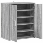 vidaXL Meuble à chaussures Sonoma gris 60x35x70 cm Bois d'ingénierie