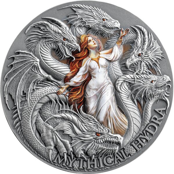 MYTHICAL HYDRA Dragonology 2 Once Argent Monnaie 2000 Francs Cameroon 2025