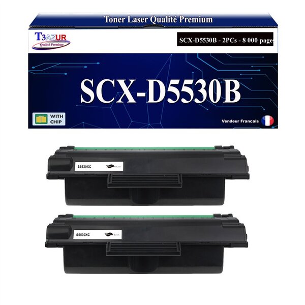 T3AZUR - 2x Toners compatibles avec Samsung SCX-D5530B SCX5530X pour Samsung SCX5330N SCX5530 SCX5530FN SCX5535DN