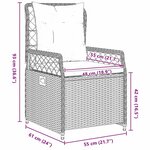 vidaXL Ensemble de salle à manger pour jardin 3 Pièces Marron polyrotin