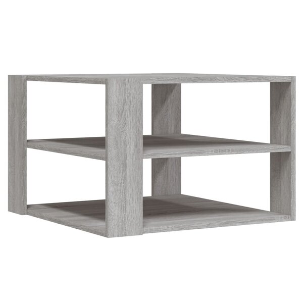 vidaXL Table basse sonoma gris 59 5x59 5x40 cm bois d'ingénierie