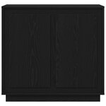 Buffet vidaXL Noir Chêne 80x34x75 cm Bois d'ingénierie