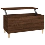 vidaXL Table basse Chêne marron 90x44 5x45 cm Bois d'ingénierie