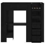 vidaXL Cadre de lit superposé avec bureau Chêne noir 75 x 190 cm