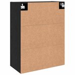 vidaXL Armoire Murale Montage mural 2 Pièces Chêne noir 69 5 x 34 x 90 cm