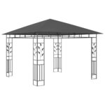 vidaXL Belvédère avec moustiquaire 3x3x2 73 m Anthracite 180 g/m²