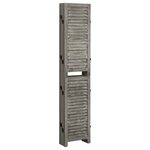 vidaXL Cloison de séparation 6 panneaux Gris 214x166 cm Bois solide