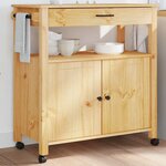 vidaXL Chariot de cuisine MONZA 84x40x88 5 cm bois massif de pin