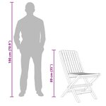 vidaXL Chaises de jardin pliantes lot de 4 47x47x89cm bois massif teck