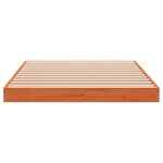 vidaXL Cadre de lit sans matelas cire marron 75x190 cm bois pin massif