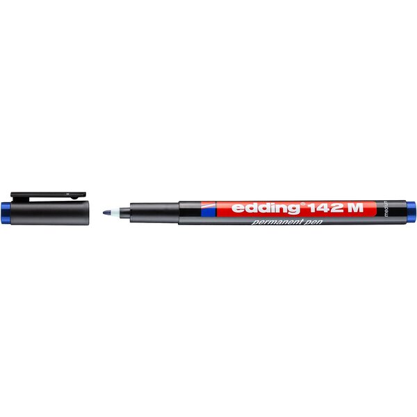 Feutre Permanent 142M Bleu Pointe Moyenne 1 mm EDDING