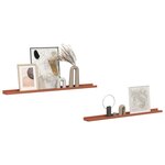 vidaXL Étagère Murale 2 Pièces Rouge 100 x 9 x 3 cm Bois d'ingénierie