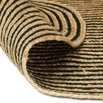 vidaXL Tapis Naturel et Noir 205 x 305 cm Jute