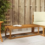 vidaXL Banc de Jardin Bois d'Acacia Massif Naturel 115 x 43 x 37 cm