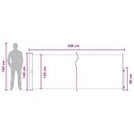 vidaXL Store latéral rétractable 140 x 500 cm Polyester Rectangulaire