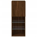 vidaXL Meuble TV avec lumières LED chêne marron 40 5x30x102 cm