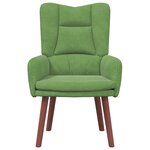 Fauteuil Relaxant en Velours Vert Clair